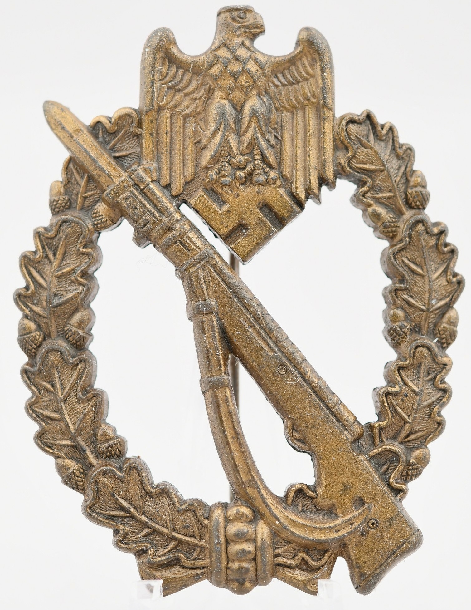Infantry Assault Badge In Bronze Maker Marked AS