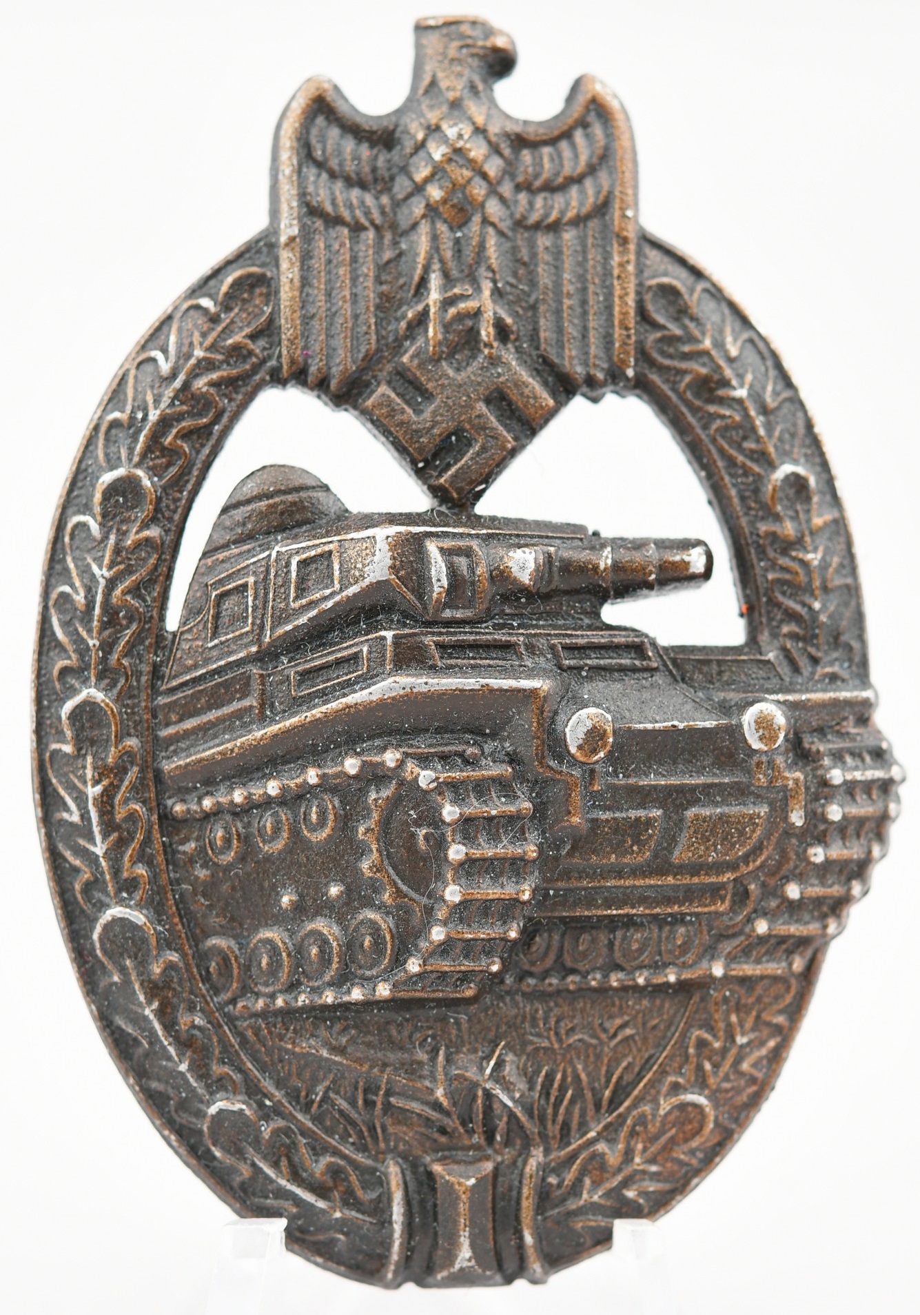 Panzer Assault Badge In Bronze, Adolf Scholze