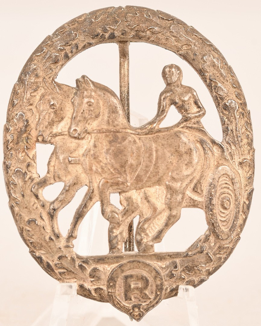 German Horse Driver's Badge in Silver, Steinhauer & Lück