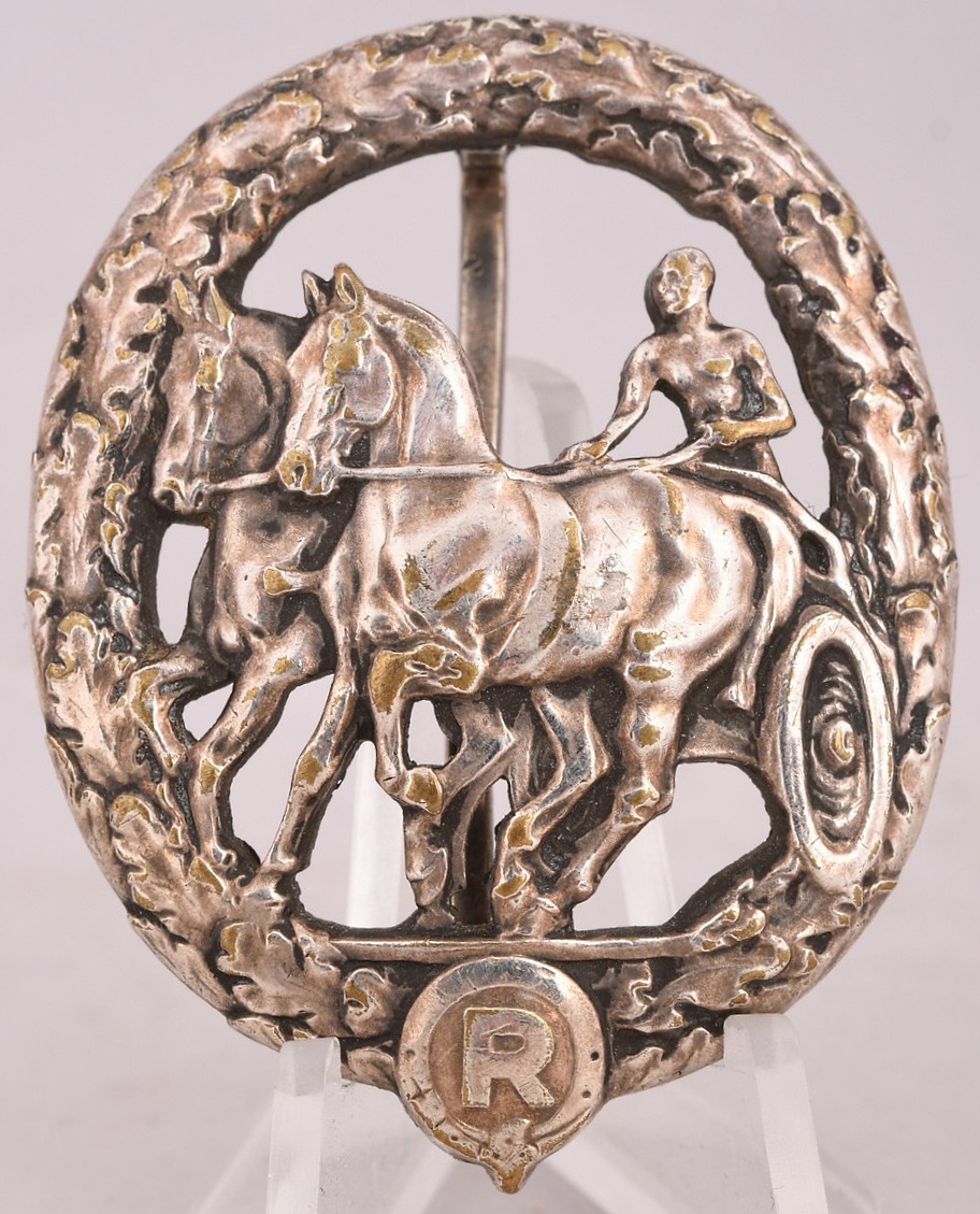 German Horse Driver's Badge in Silver, Lauer