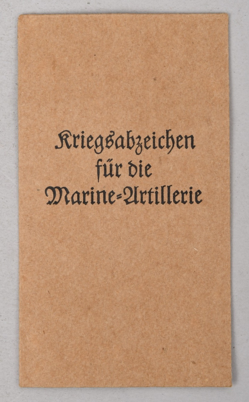 Kriegsmarine Coastal Artillery Award Envelope of issue