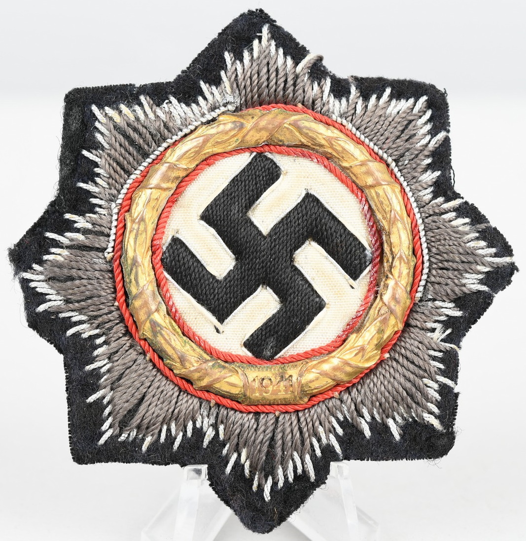 German Cross In Gold Cloth Type Panzer Issue