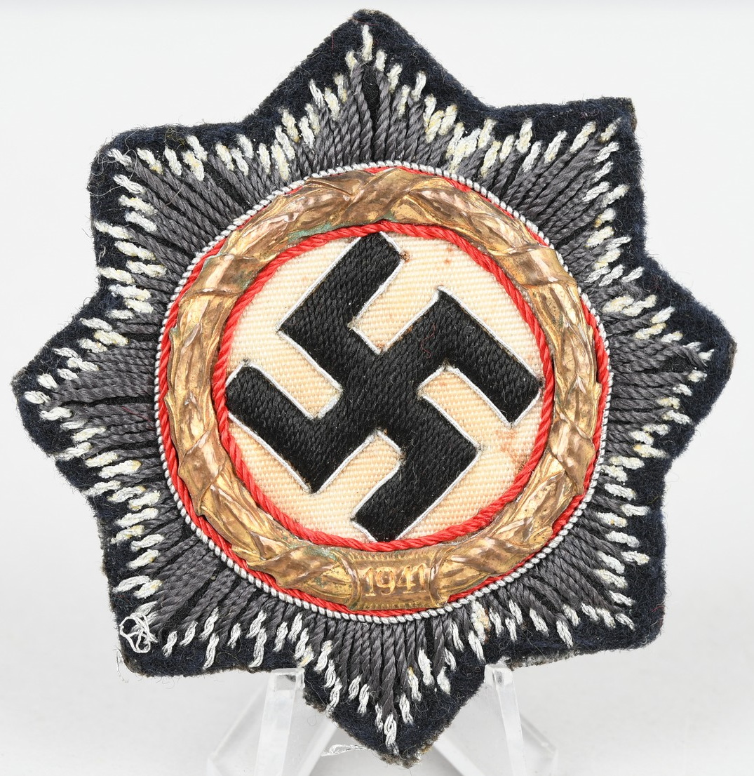 German Cross In Gold Cloth Type Panzer Issue