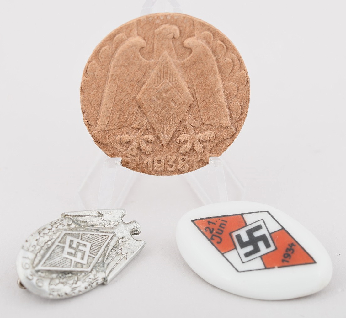 Hitlerjugend 3 x Event/Donation Badges