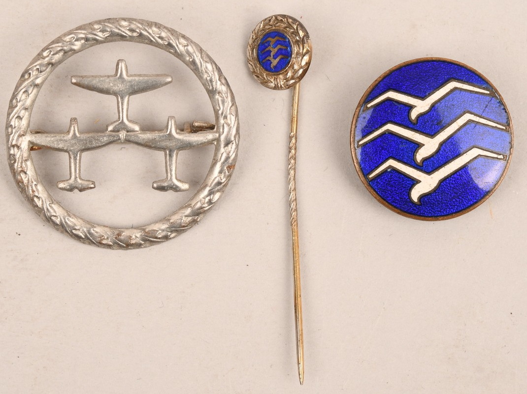 German Class C Gliders Badge and Second Type Stick Pin