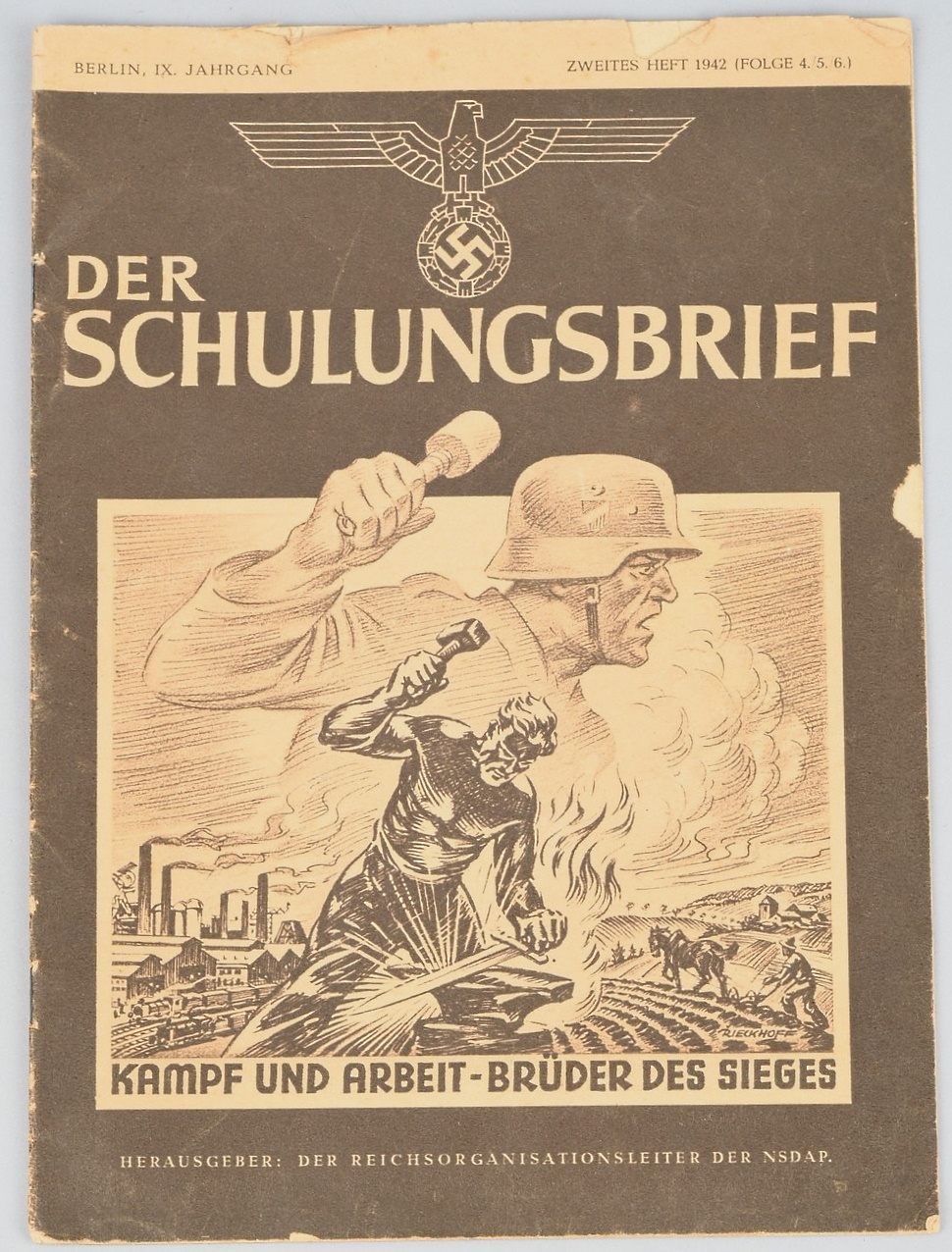 1942 NSDAP Magazine Der Schulungsbrief