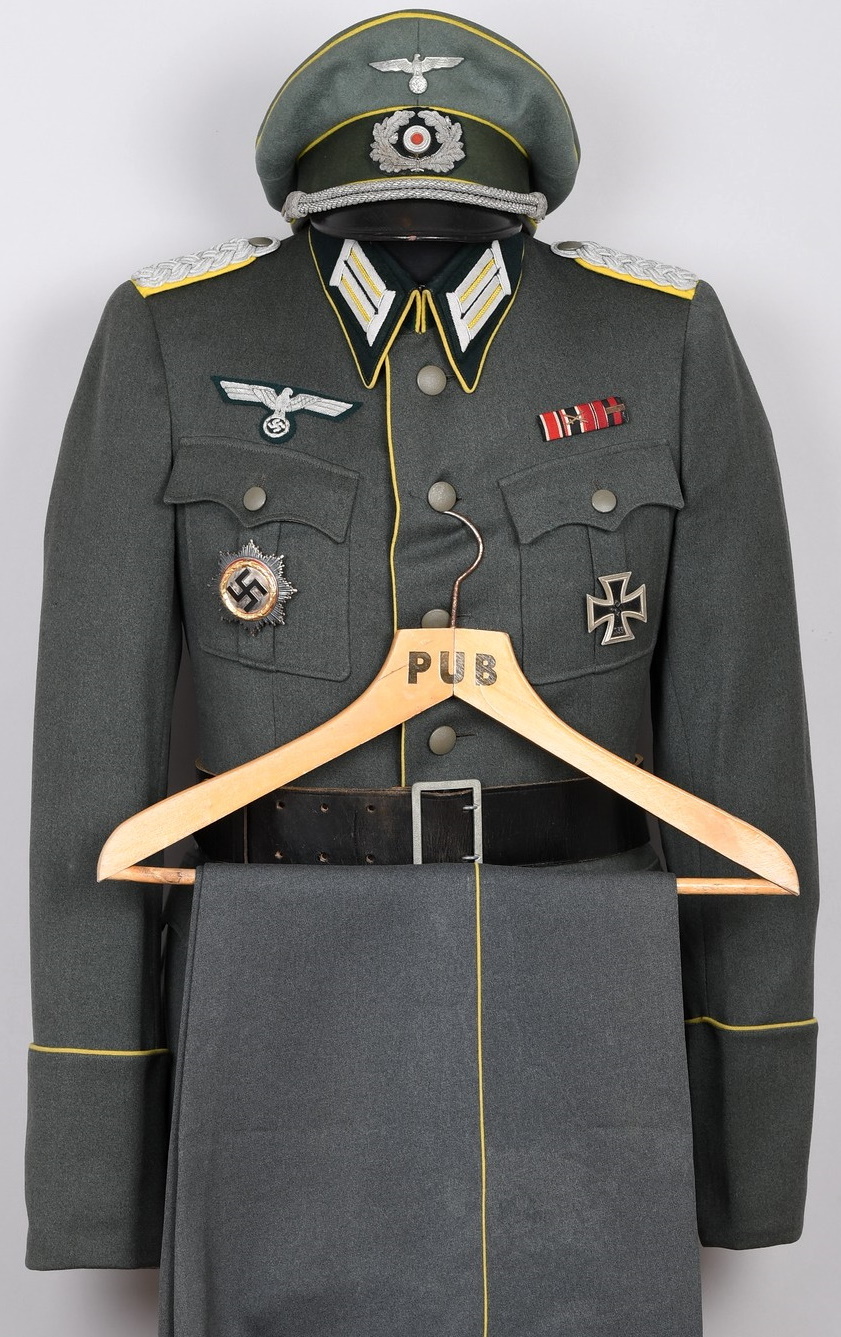 Uniform grouping to German Cross in Silver Holder Major Hans May