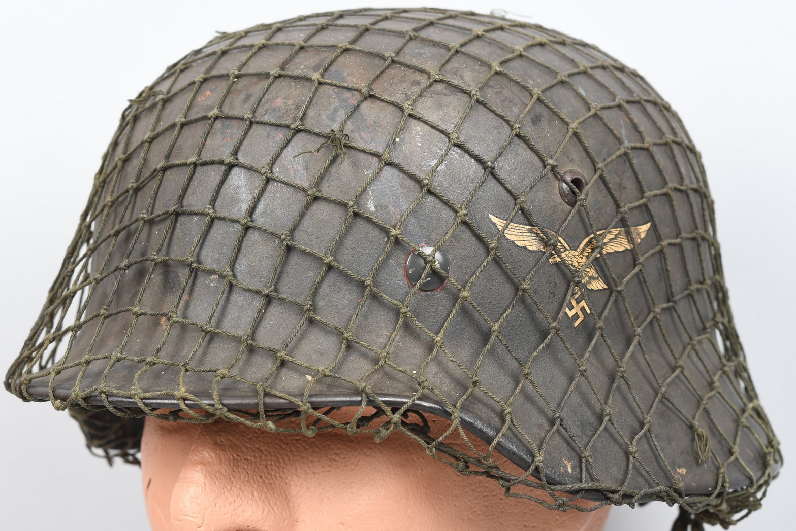 Luftwaffe M40 SD Helmet With Camouflage Netting
