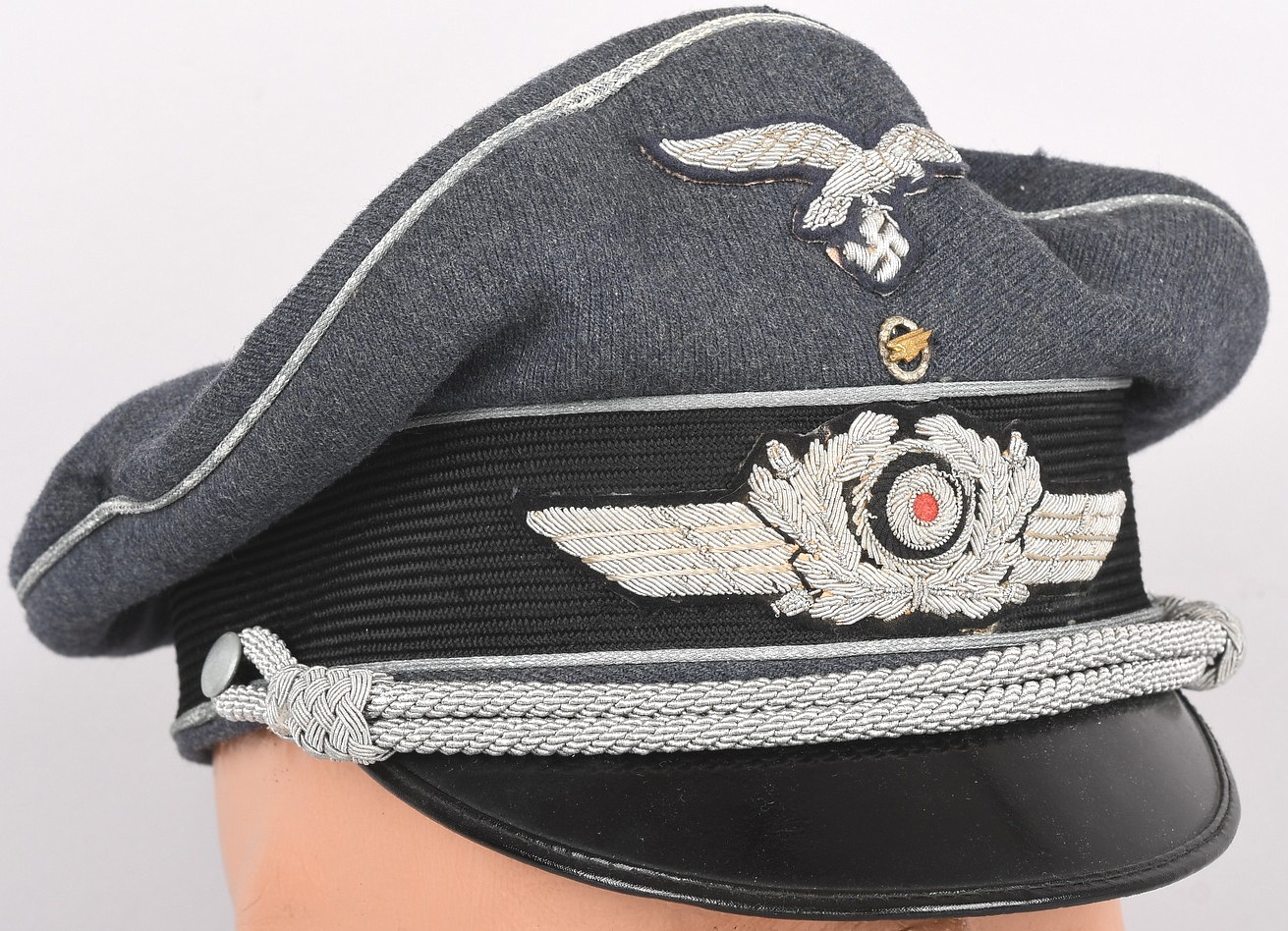 Luftwaffe Officers Visor cap, Maker Marked EREL