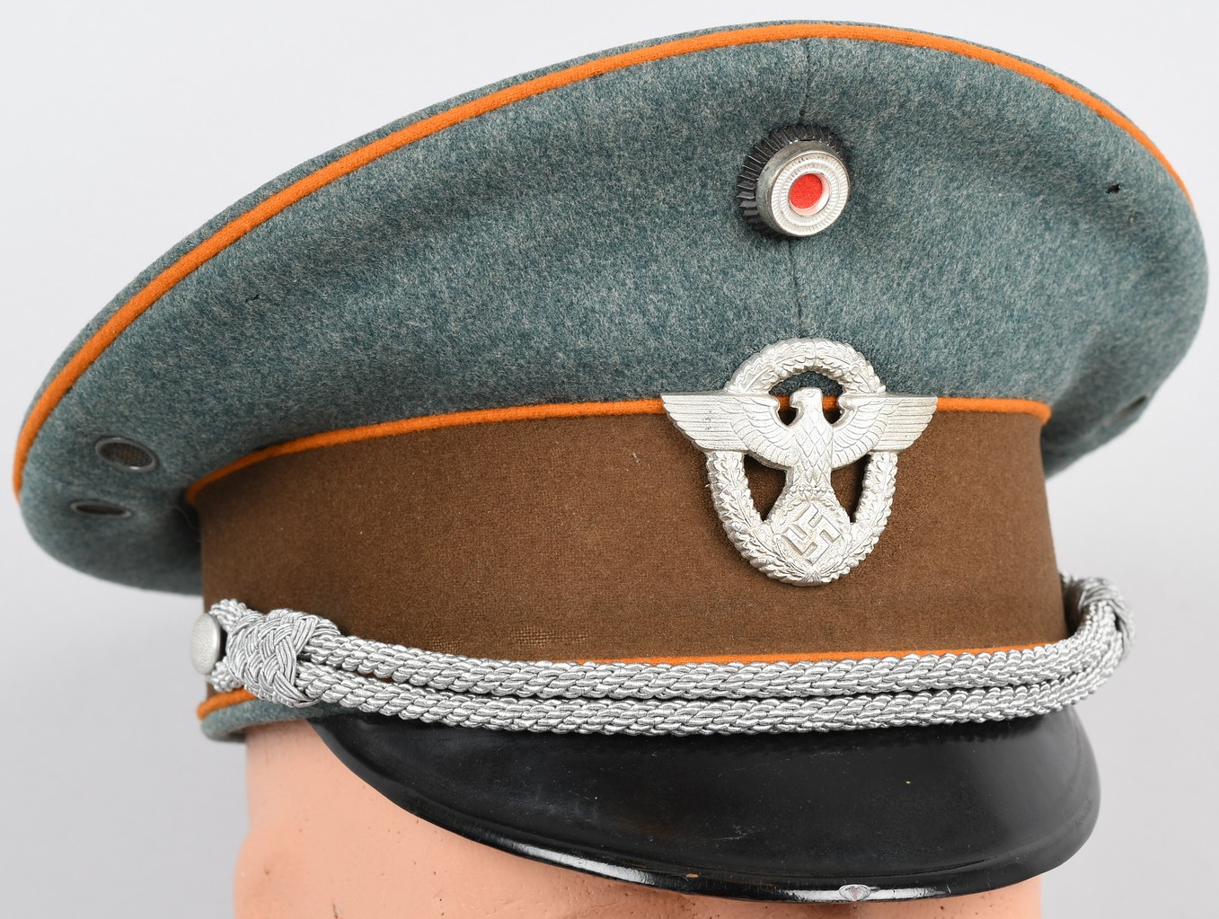Gendarmerie Polizei Officers´s Visorcap, Eugen Schreiber, Stuttg