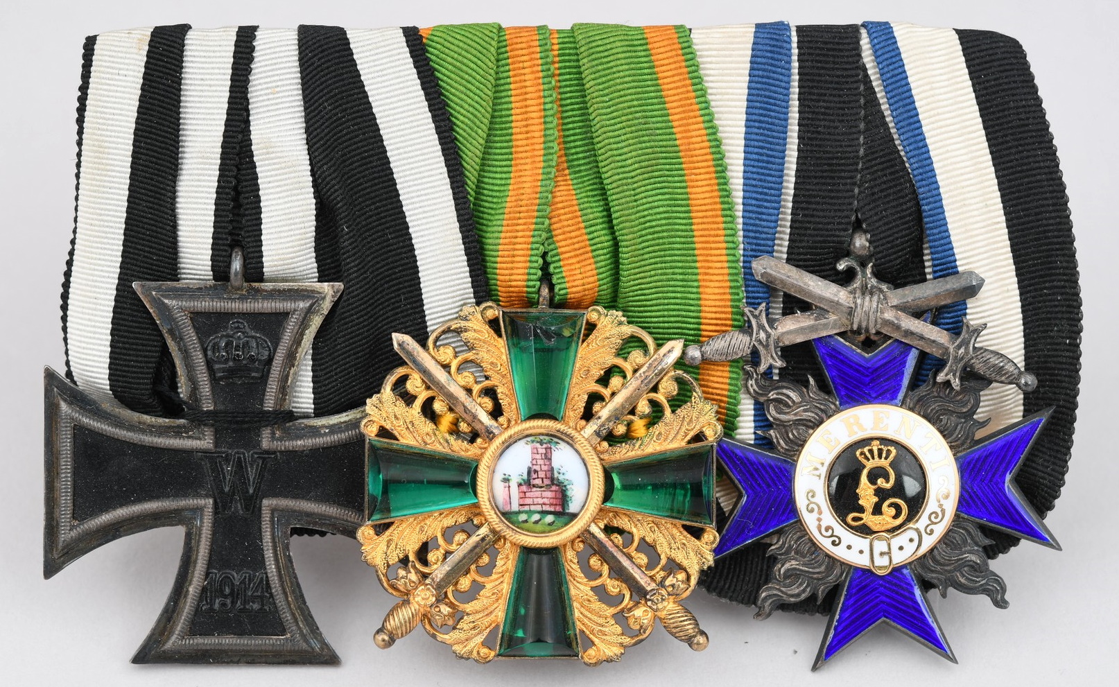 German Imperial Rare Three Place Medal Bar