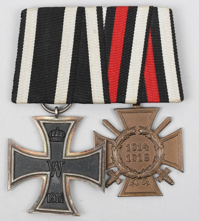 German WWI Two Place Medal Bar