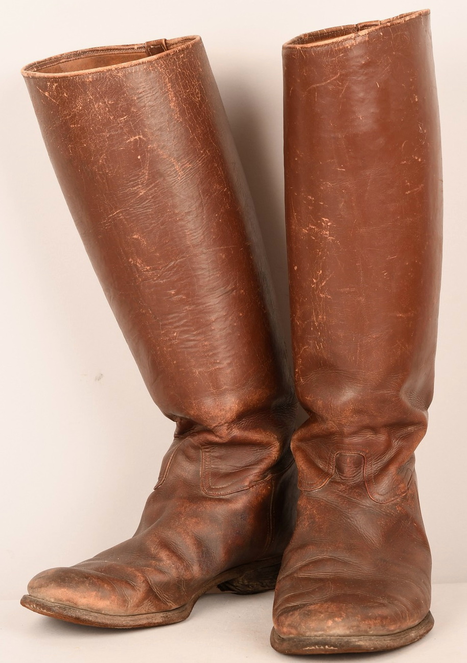 Japanese WWII Army Officer's Long Shaft Leather Boots