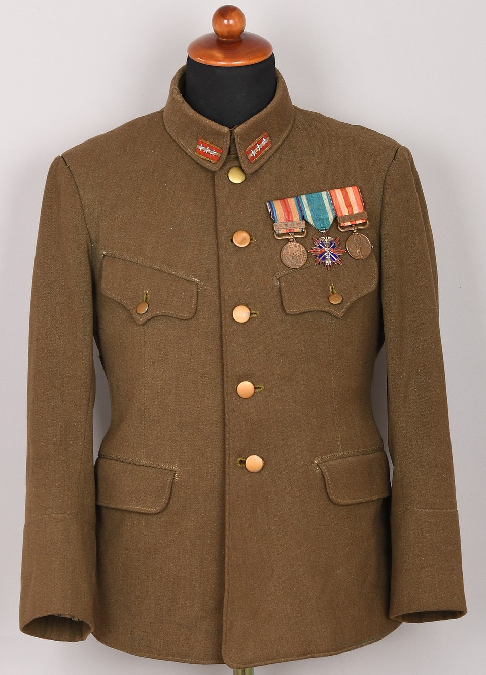 Japanese WWII Type 98 Captain's Tunic with Loops for a Ribbon Ba