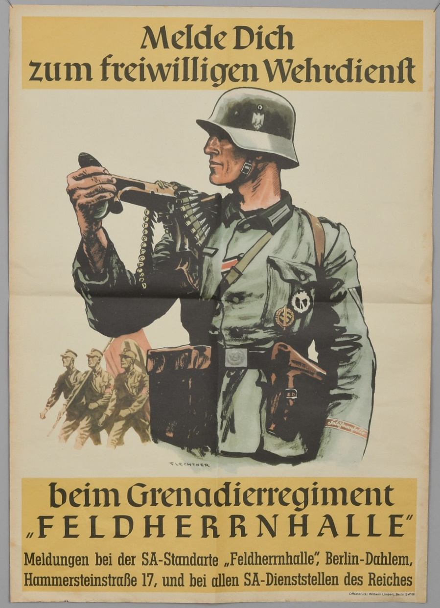 Grenadier Regiment Feldhernhalle Recruitment Poster