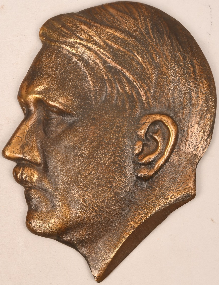 Early Bronze Plaque of Adolf Hitler