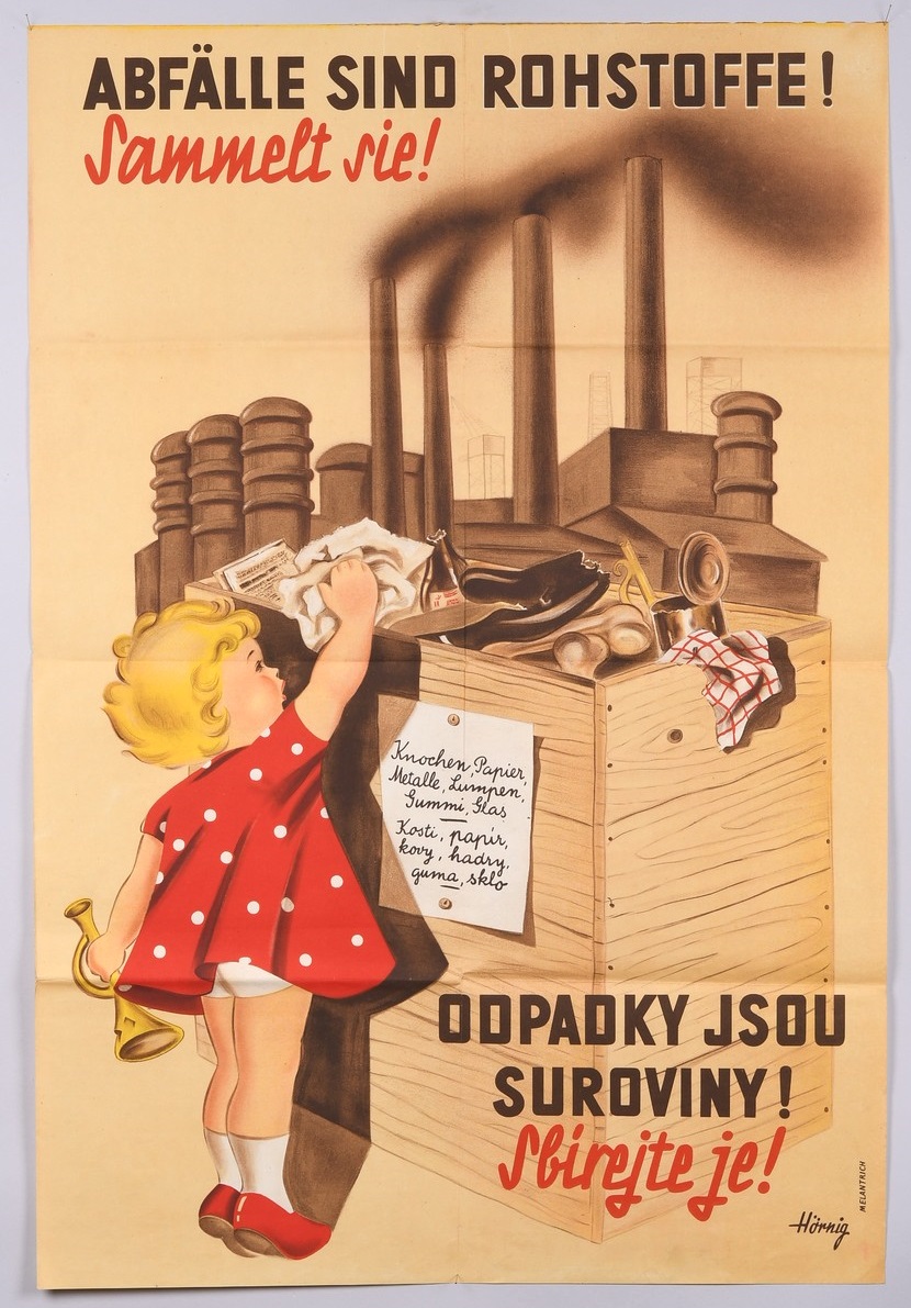 WWII Proclamation Abfälle Sind Rohstoffe! Poster Böhme