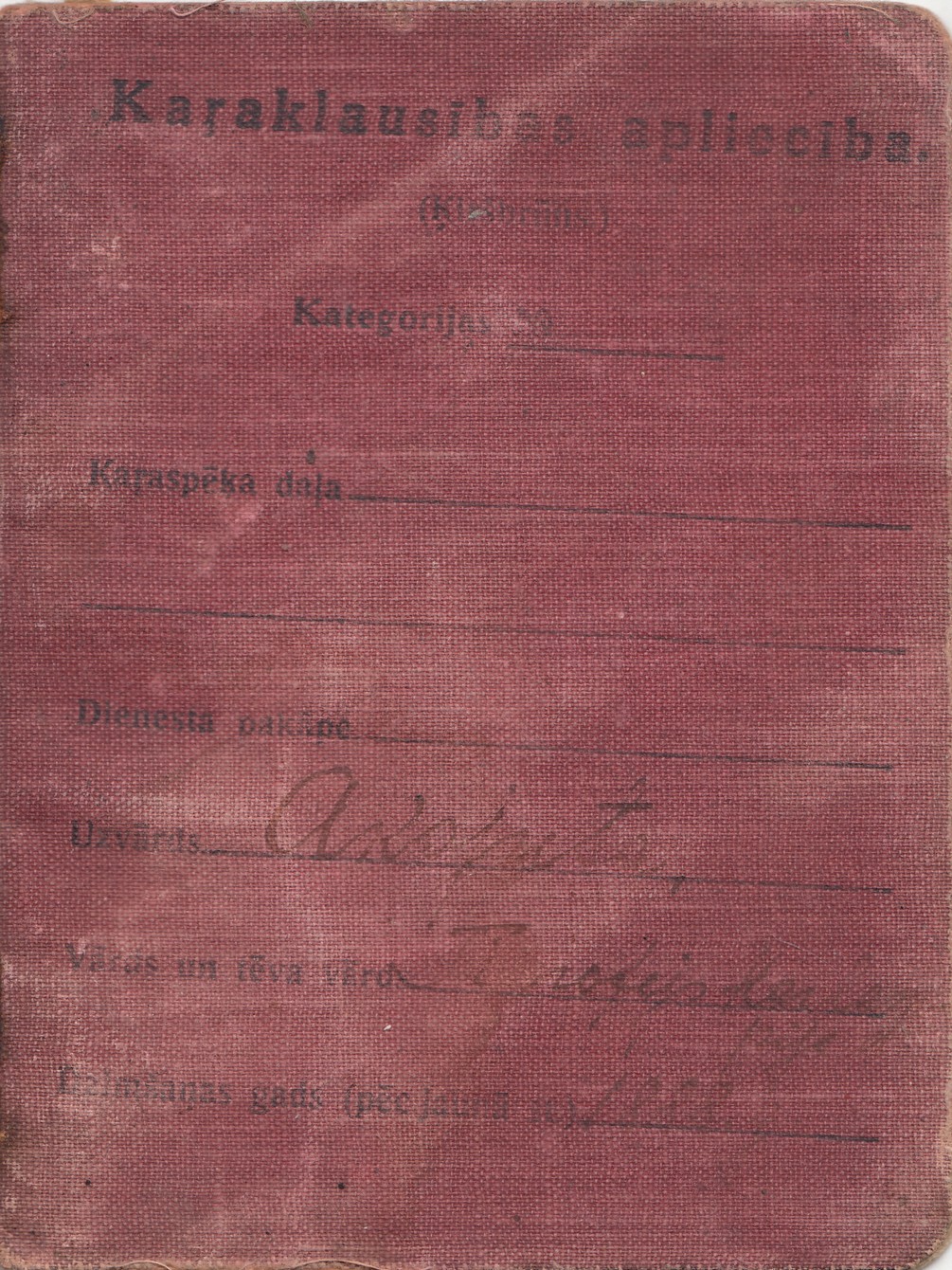 Latvian Pre-War Soldbook