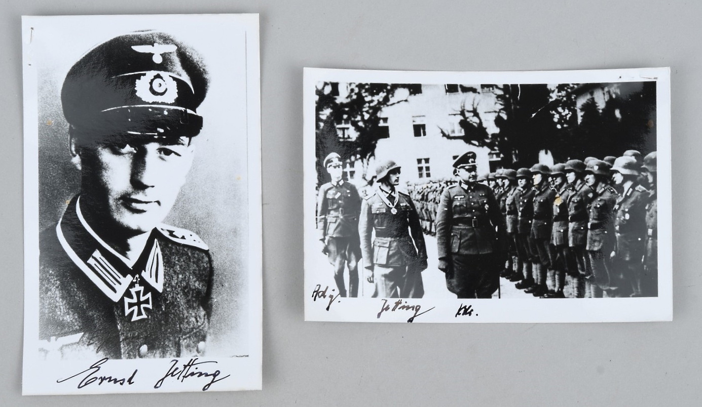 RK Holder Ernst Jetting, Grenadier-Regiment 29 2 x Signed Postwa