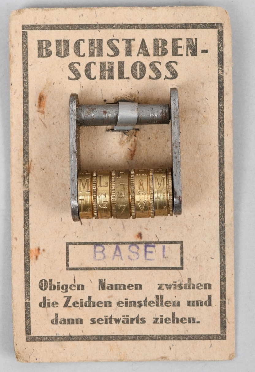 German 1930-1940's Letter Combination Lock Still With Original C