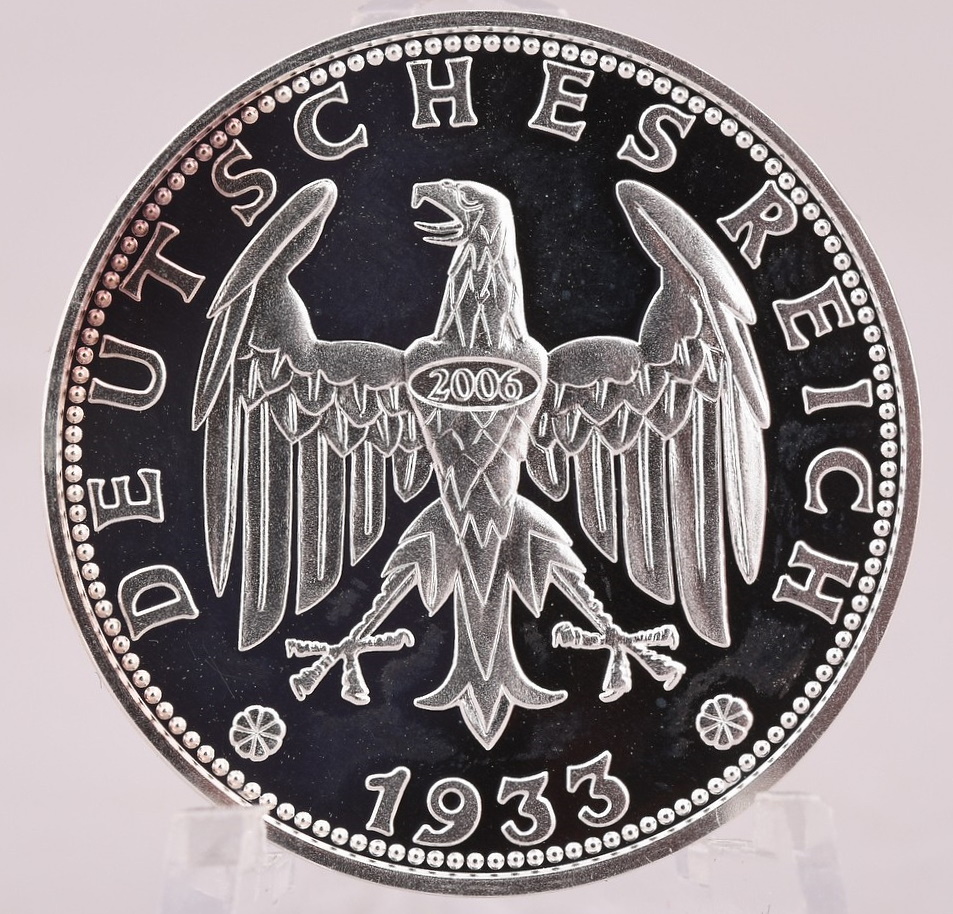 Commemorative 1933 3 Reichsmark Silver Collector Coin