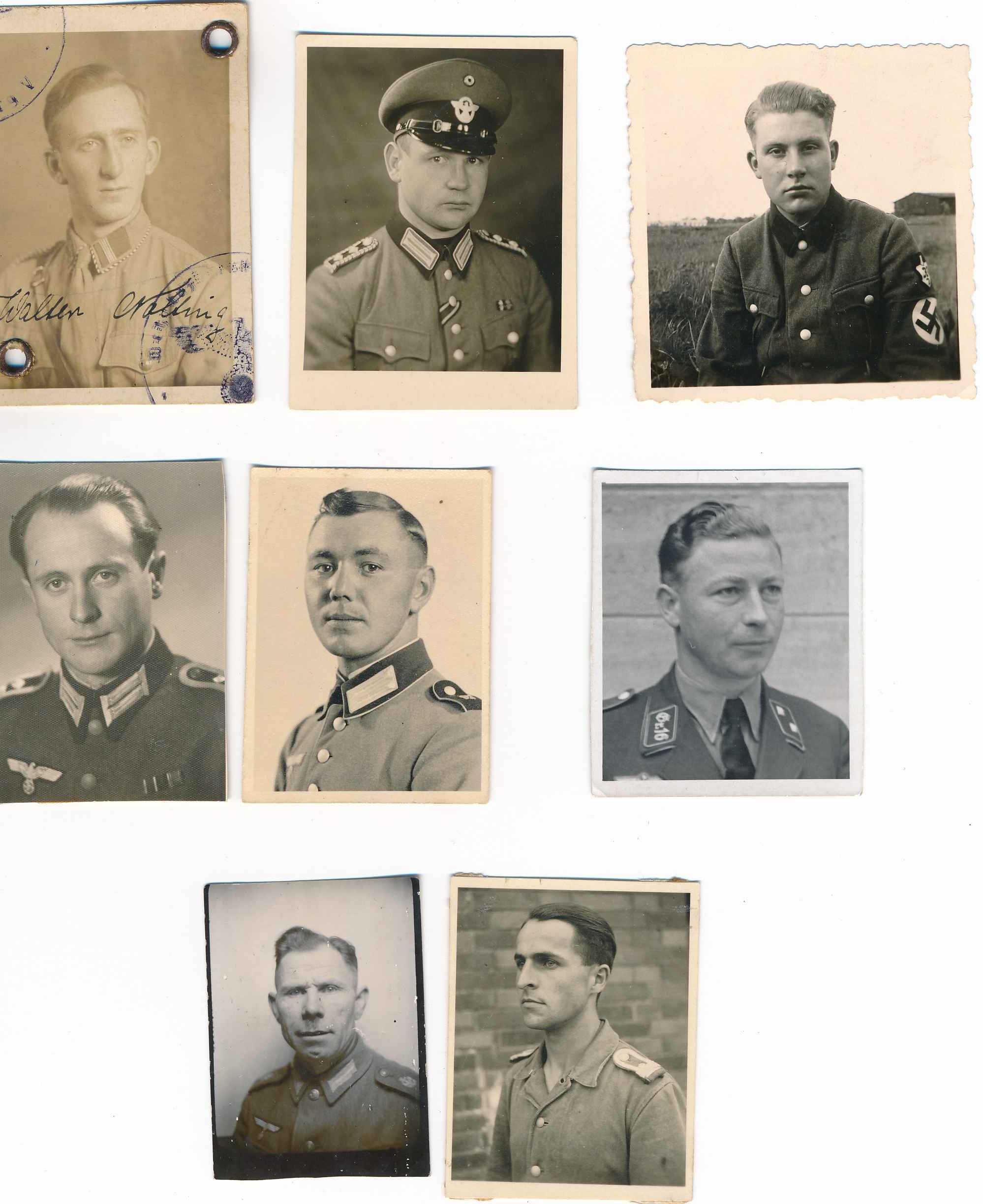 Group of 8 Heer Pass photos, different unit