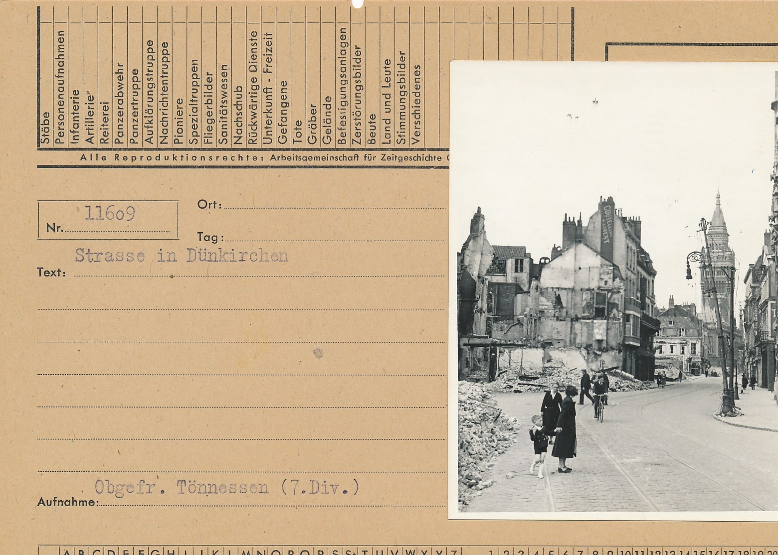 Westfront 1940, Photo with Descripton sheet, Dunkirk