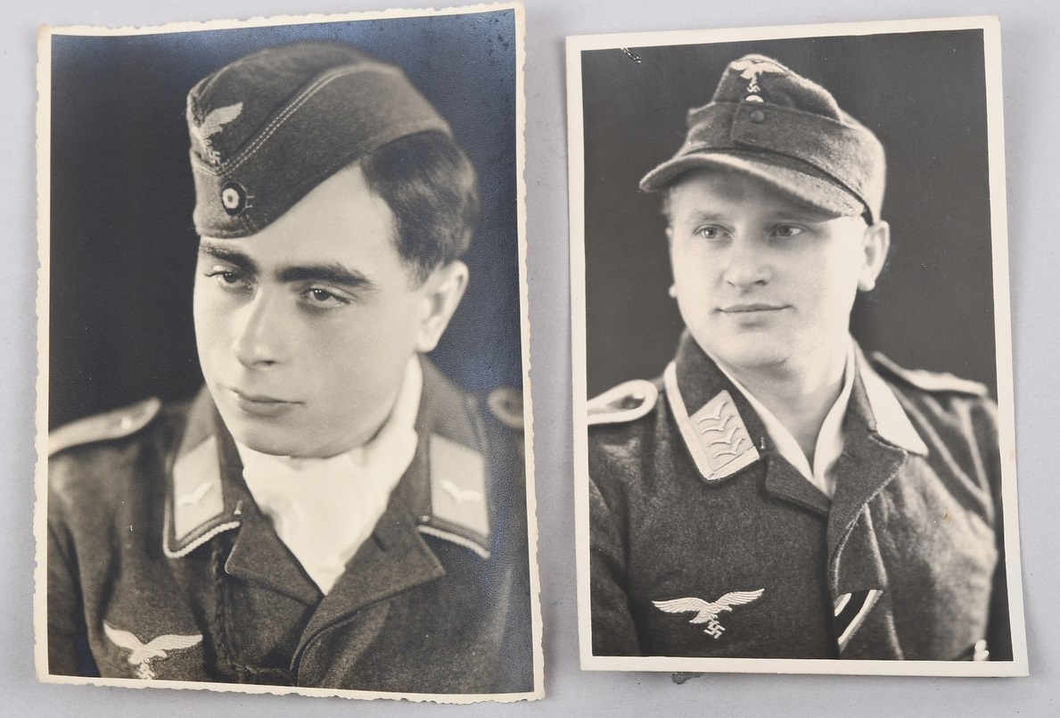 Luftwaffe Post Card Sized Portrait Photos x 2