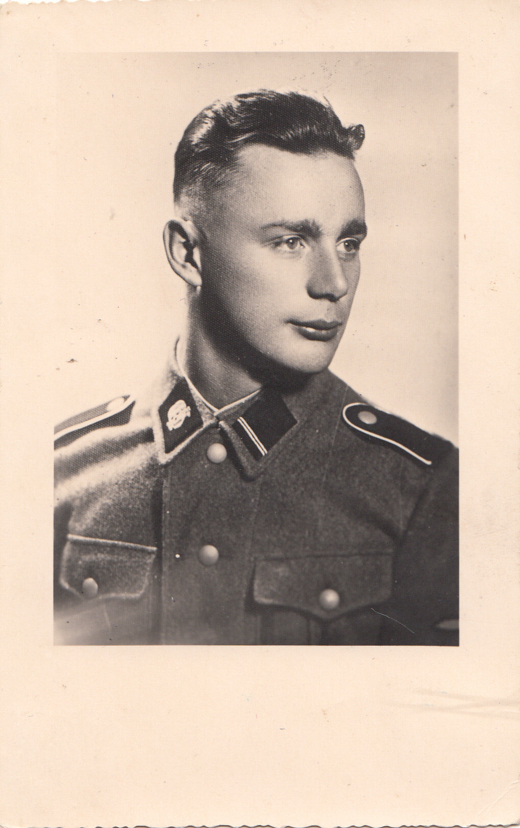 Waffen-SS Totenkopf Sturmann Studio Portrait Photo