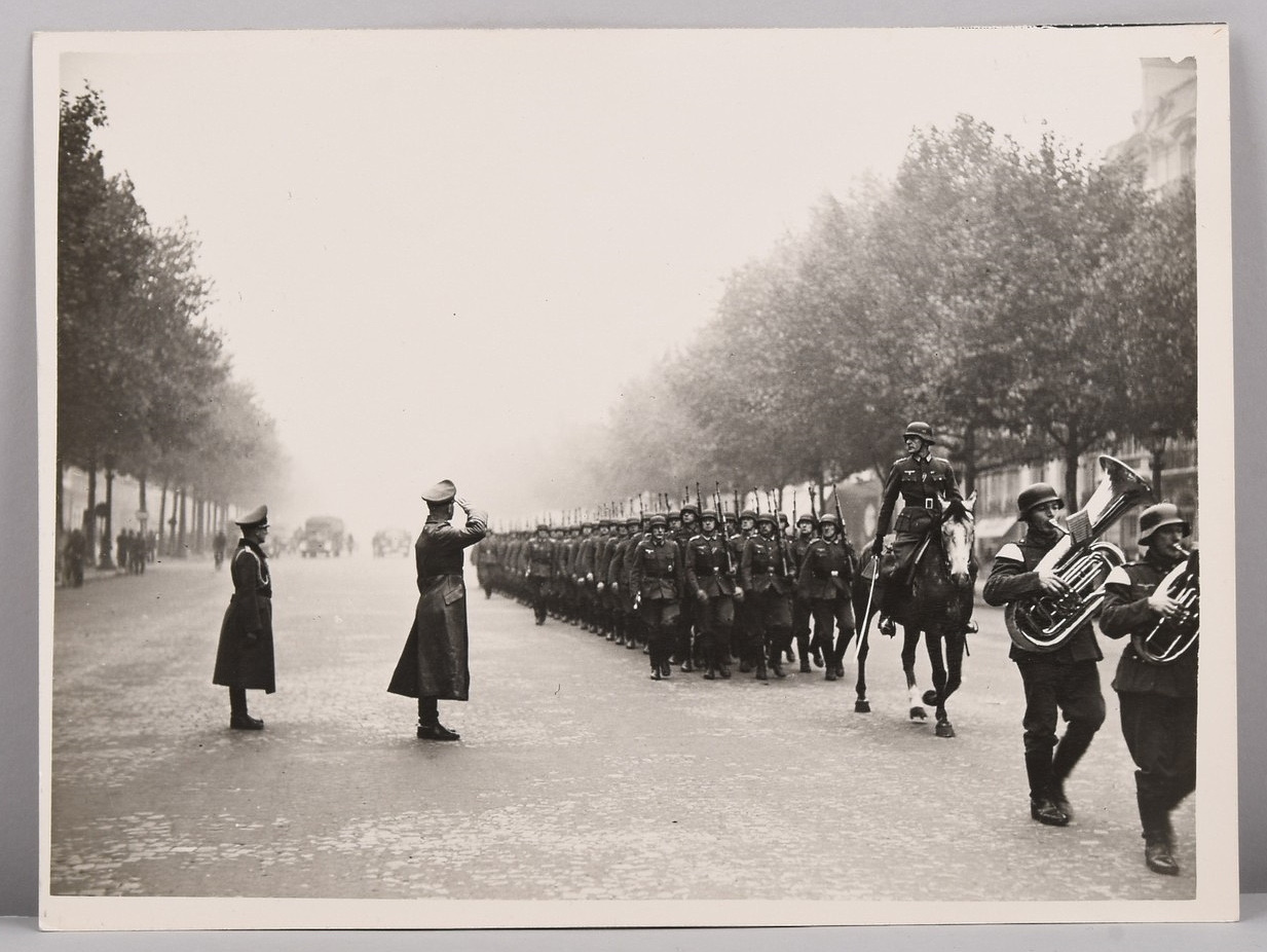 Large Photo, German WWII Victory Parade In Paris