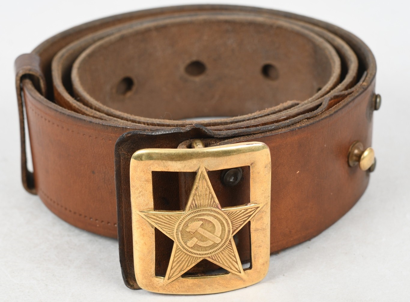 Russian M35 WWII Officers Brown Leather Belt