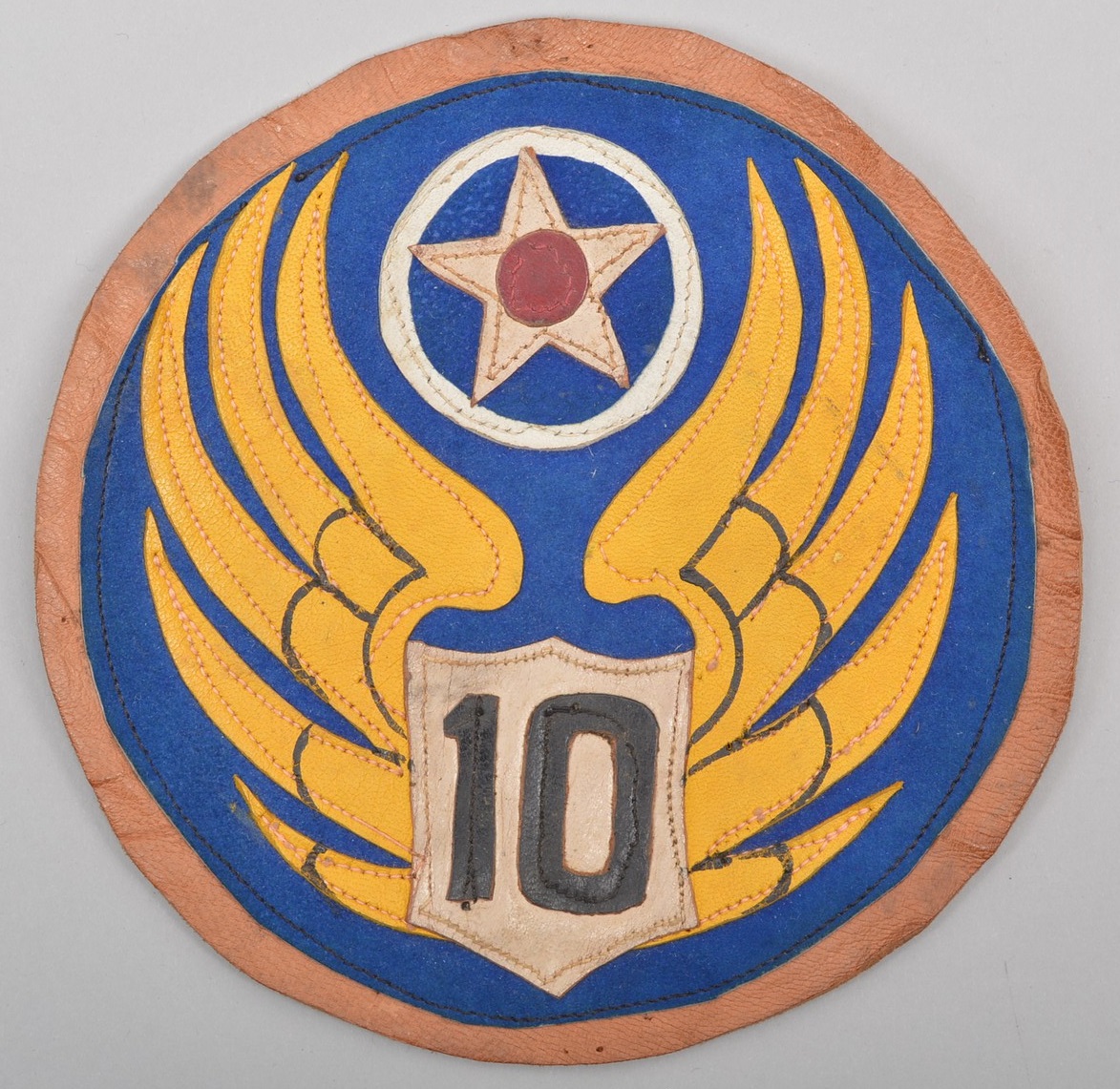 10´th Airforce leather patch for the A2 Jacket.