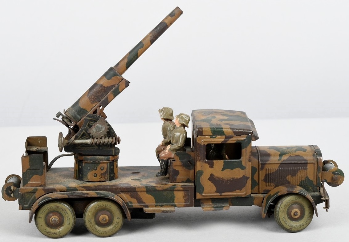 Tipco 1930's Truck With Anti Aircraft Canon